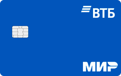 Логотип ВТБ — дебетовая карта МИР "Выиграй Миллион"